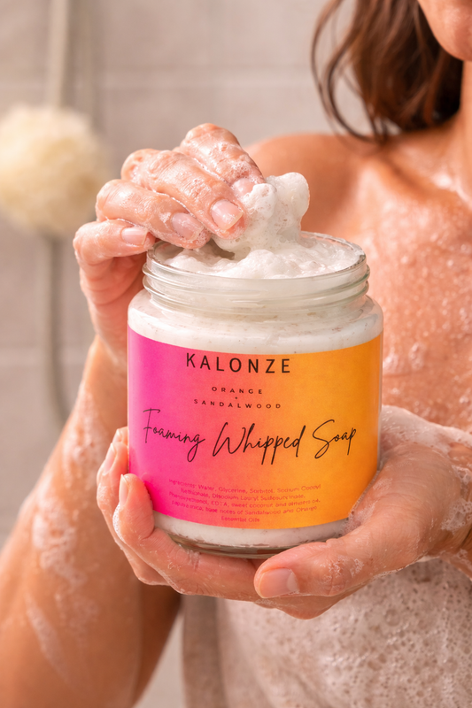 Orange and Sandalwood Foaming Whipped Soap and Scrub
